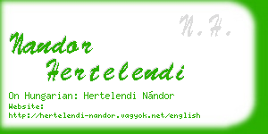 nandor hertelendi business card