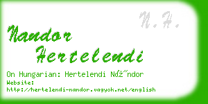 nandor hertelendi business card